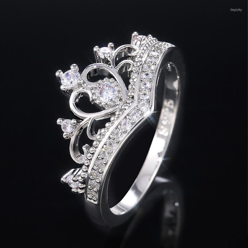 

Wedding Rings YOUHAOCC The Latest Style Creative Crown Ladies Ring Elegant Party Women Jewelry Classic Fashion Hand Wholesale