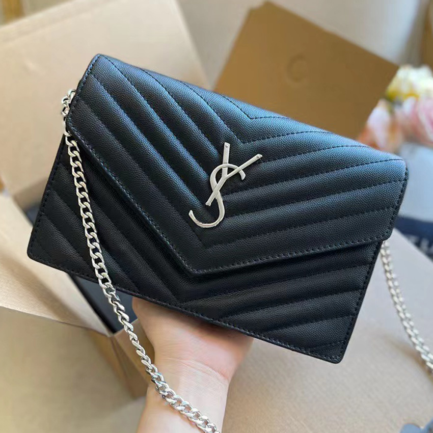 

Designer bags Crossbody bag Saint Laurent Chain Wallet Handbags Luxury bag tote bag Fashion Shoulder bags Women Lady Belt bags, Original box