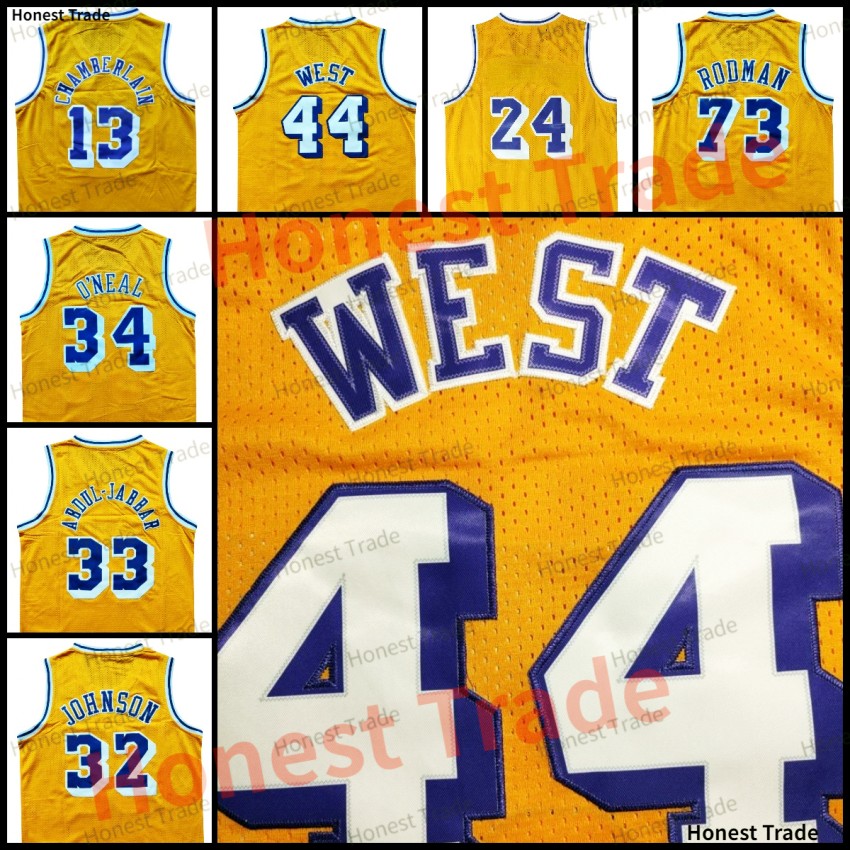 

Vintage Kareem 33 Abdul Jabbar Basketball Jersey Dennis 73 Rodman 34 Shaq Wilt Johnson Chamberlain Throwback Yellow Mens Jerseys Stitched 24 Mesh, Men jersey