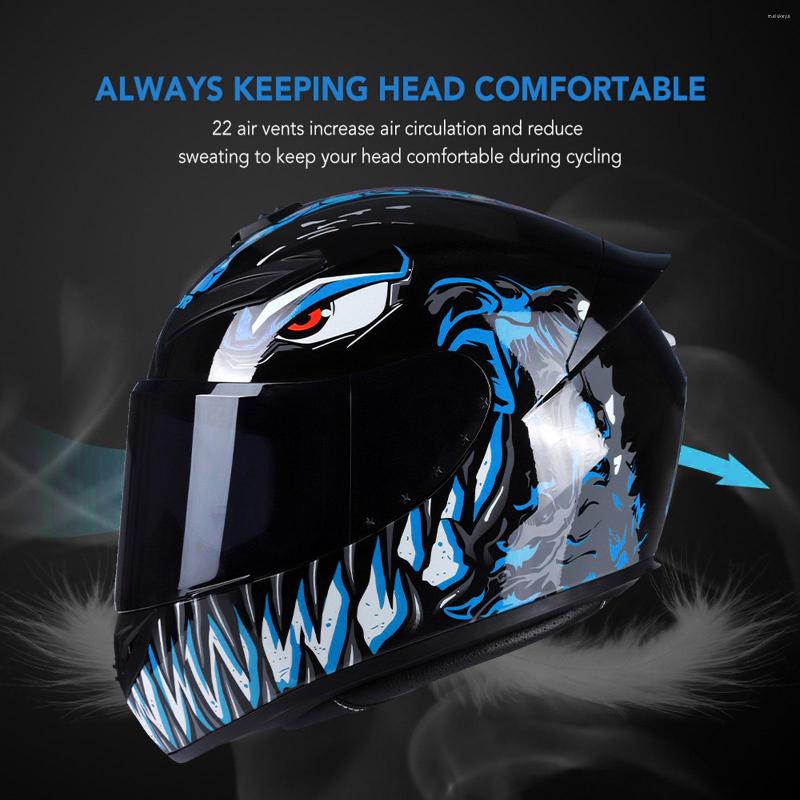 

Motorcycle Helmets Helmet Full Face Rapid Street Unisex Adult Cool Rider Equipment Four Seasons Touring, Blue