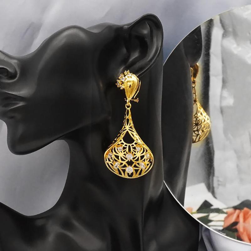 

Dangle Earrings 2022 Gold Color Big For Women Multiple Trendy Round Geometric Drop Statement Fashion Party Jewelry Gift