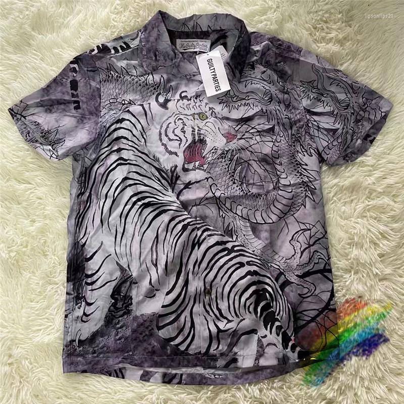 

Men' Casual Shirts 2022ss WACKO MARIA Shirt Men Women Unisex Quality Vintage Hawaii T-shirt Top Tees