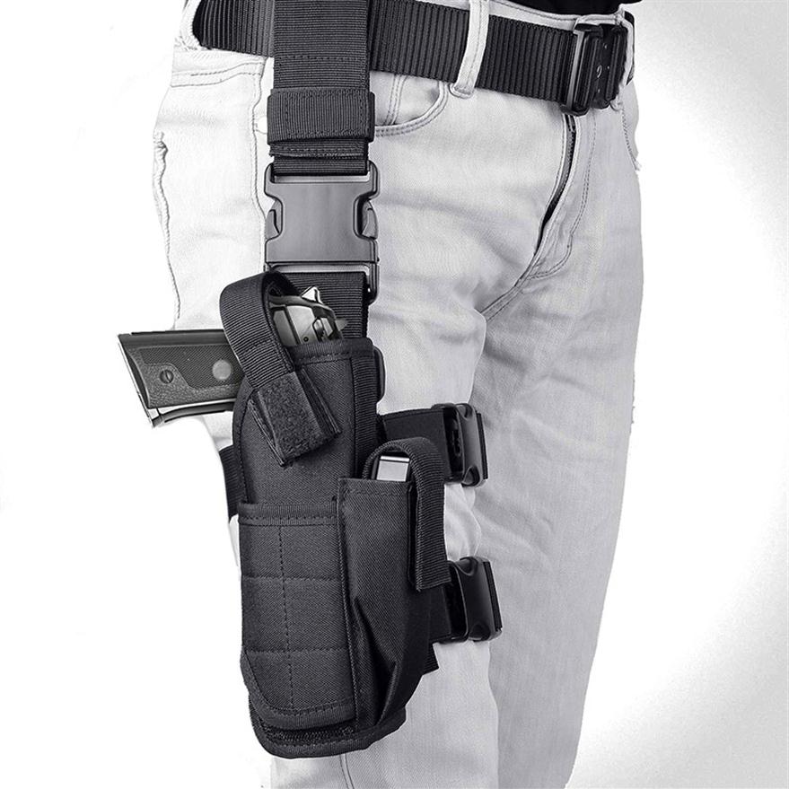 

Tactical Drop Leg Thigh Holster Quick Release Adjustable Right Handed Gun Holster Pouch Holder for Pistol Gun for Men2321, 3 colors