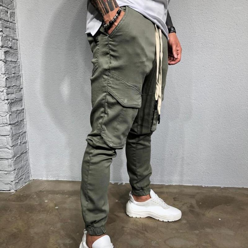 

Men's Pants Fashion Fitness Deep Crotch Ankle-Length Mid Waist Men Sports Trousers Sweatpants, Black