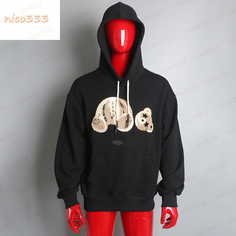 

22ss New hoodies broken head bear leopard dissolve love shark cotton loose hundred take men women autumn winter thickening classic couples sweatshirt, #02