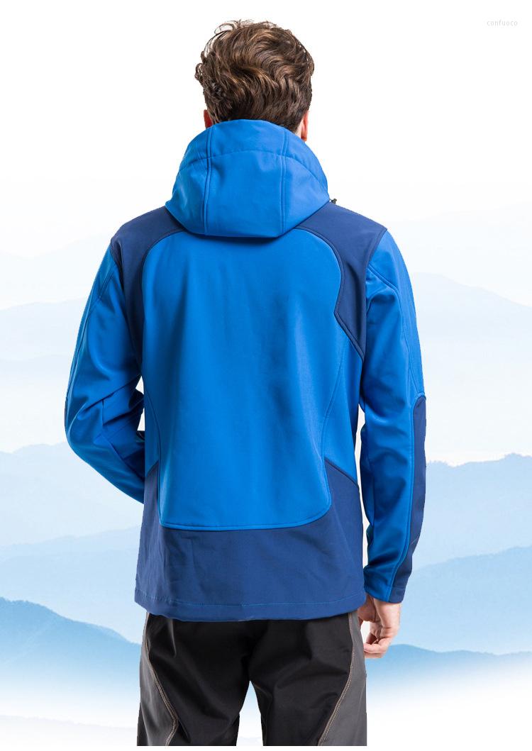 

Outdoor Jackets Men' Winter Sports Waterproof Repellent Thermal Ski Camping Hiking Inside Fleece SoftShell Coat Male Clothing, Green