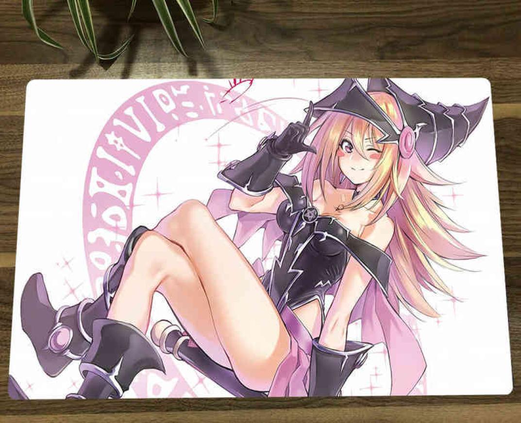 

Mouse Pads Wrist Rests Board Game YuGiOh Dark Magician Girl TCG Mat Trading Card Game Mat CCG Playmat Rubber Mouse Pad Table Desk