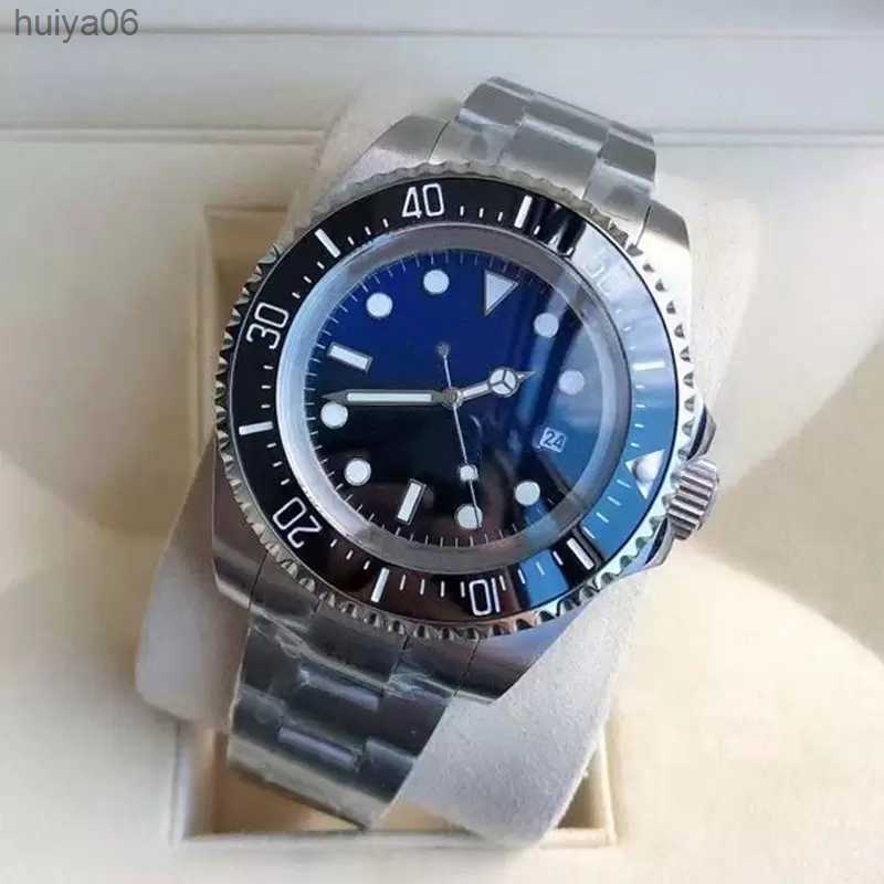 

Male automatic mechanical 44mm Wristwatch tape watch outer ring rotation men's Business watch waterproof huiya06