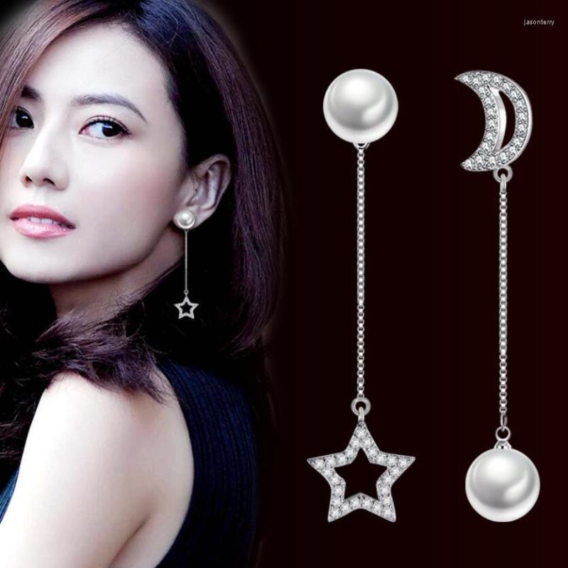 

Hoop Earrings Fashion Zircon Sweet Stars Moon Ear Line Female Models