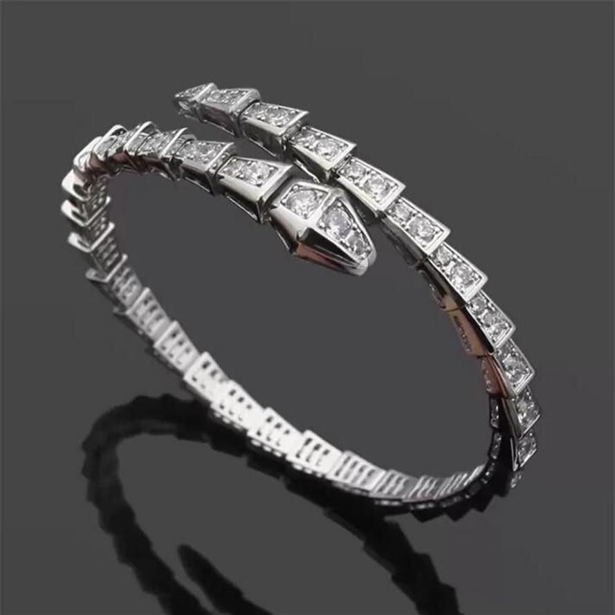 

love bangle tennis designer jewelry womens bracelet diamond lovely snake silver rose gold jewellery copper plate party wedding charm gi283S