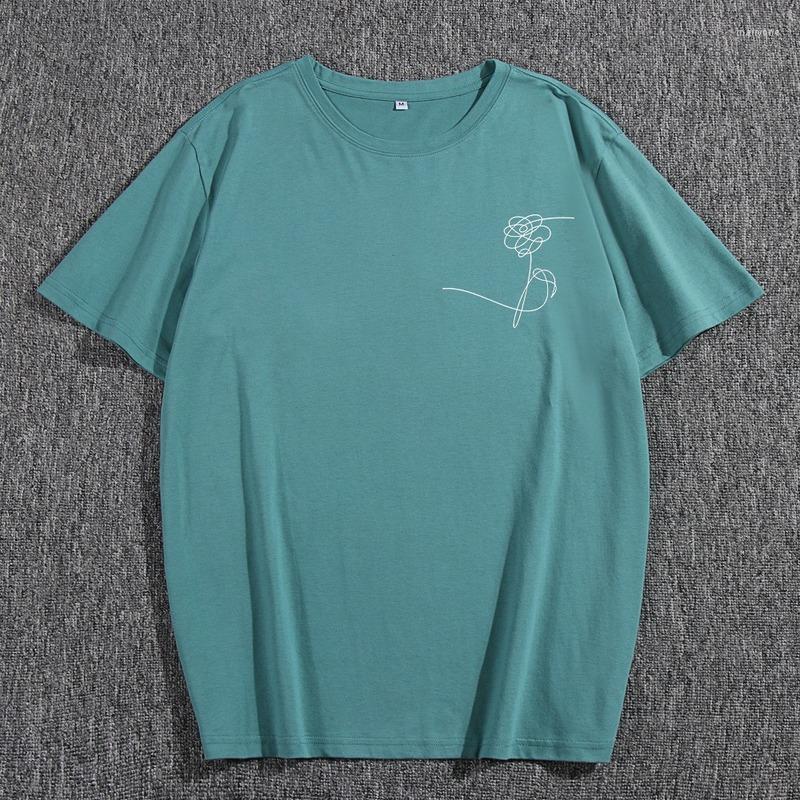 

Men's T Shirts Fashion Male Summer T-shirt Short Sleeve Flower Print Casual Regular Streetwear Men Vintage Graphic Daily O-Neck Tees Tops, White