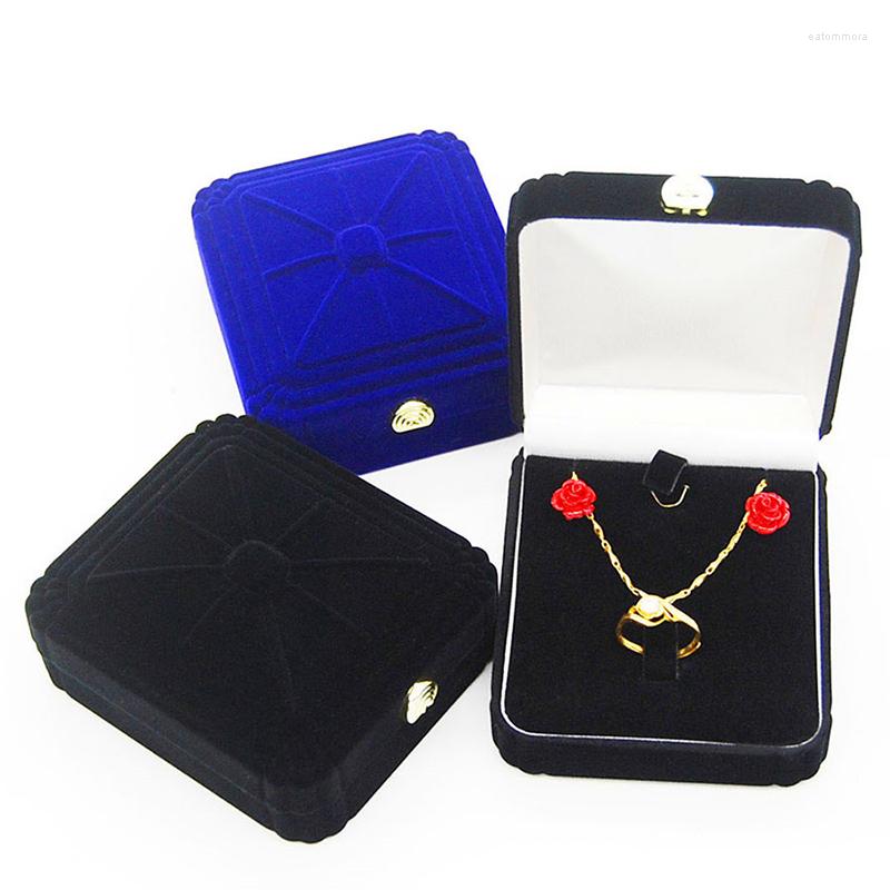 

Jewelry Pouches Velvet Gift Storage Boxes Weddings Party Display Jewellery Box For Package Ring Earrings Pendant Necklace