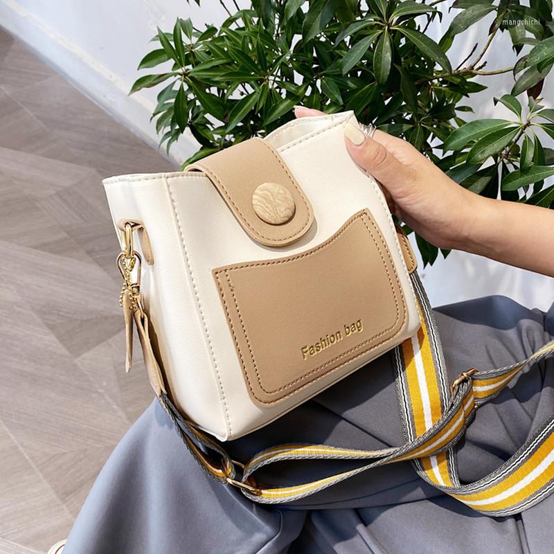 

Evening Bags Luxury Pu Leather Shoulder Women 2022 Wide Strap Messenger Bag Casual Handbag Female Hit Color Broadband Crossbody, Black