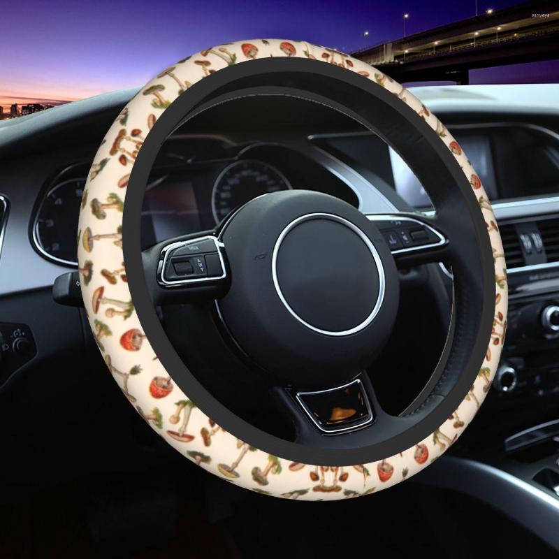 

Steering Wheel Covers 38cm Mushrooms Cover Toadstool Fungi Auto Car Protector Accessories 15 Inch
