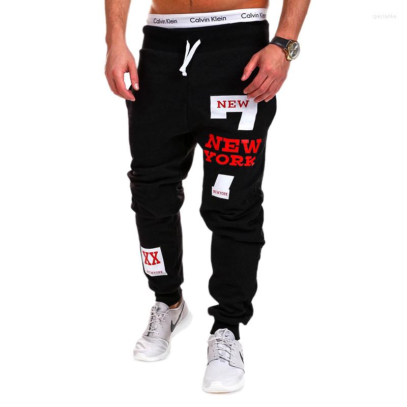 

Men's Pants Korean Casual Letter Printing Design Fashion, White