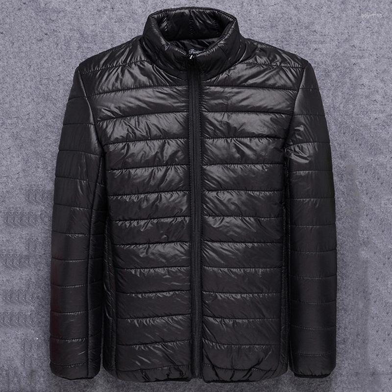

Men's Down Winter Jacket Men Parkas Thicken Warm Coat Mens Stand Collar Jackets Solid Color Parka Casual Fashion Streetwear 5XL, Black