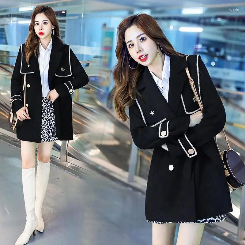 

Women' Trench Coats 2022 Spring Autumn Long Windbreaker Women' Temperament Coat Mid-length Fashion Loose Double Breasted Jacket, Khaki