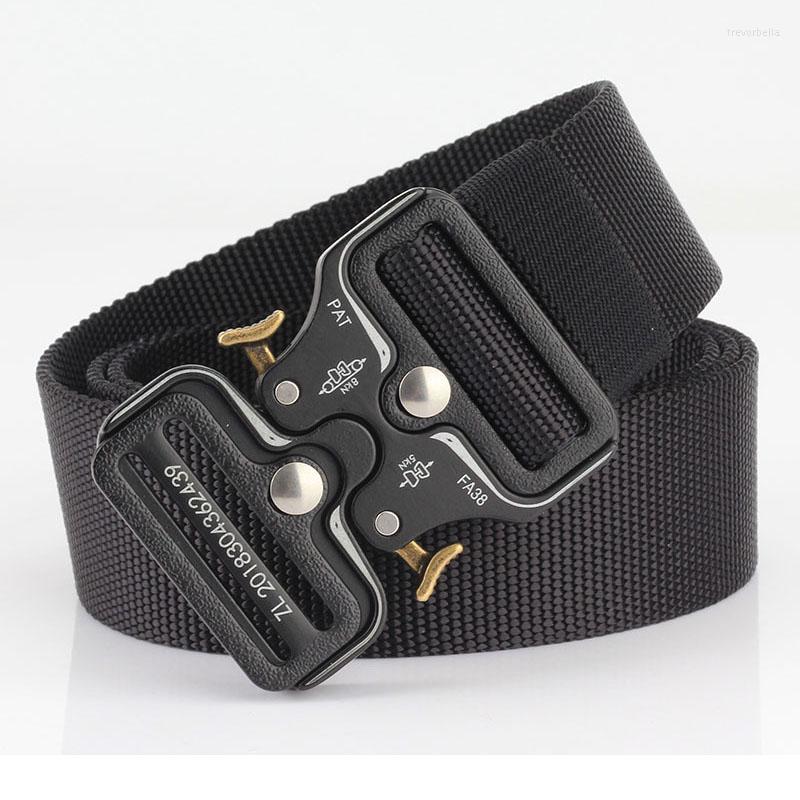 

Belts Men's Tactical Military Belt Weave Canvas Multi-function Alloy Buckle Male High Quality Outdoor Marine Corps Nylon, Black