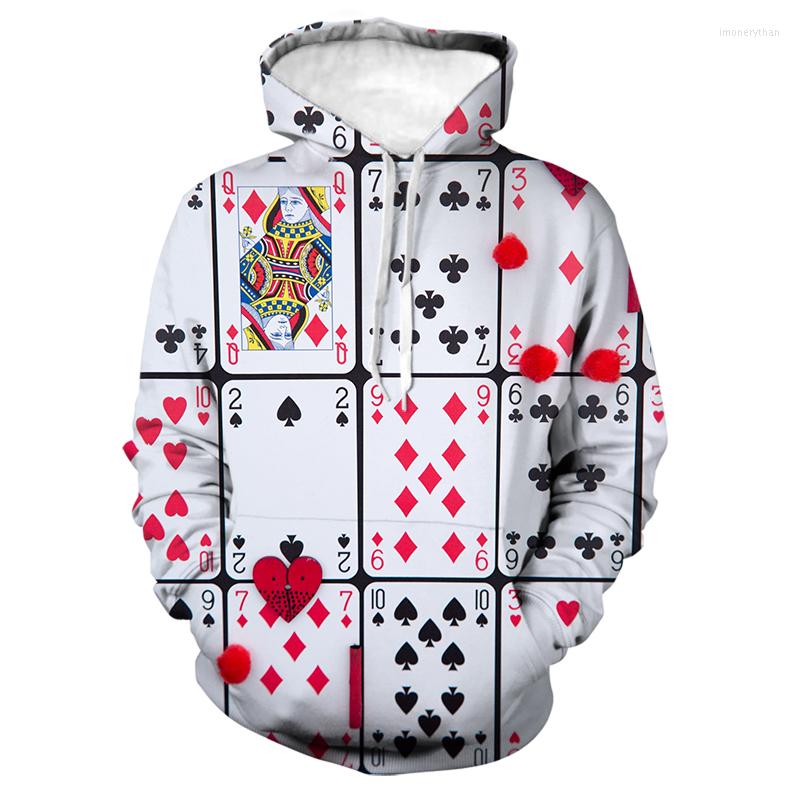

Men's Hoodies Heart Of The Cards Hoodie 3D Poker Graphic Print Playing King Sweatshirts Hip Hop Style Hooded Fashion Pullover, Wy09646