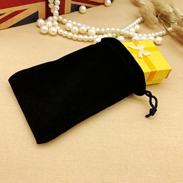 

Jewelry Pouches 1pc Bag Black Velvet Necklace Ring Earrings Storage Gift Display Bages