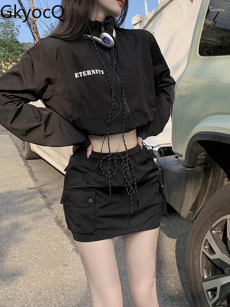 

Work Dresses GkyocQ Winter Woman Short Skirt Sets Solid Loose Coats Mini Skirts Vintange Girls Fashion Two Piece Womens Outifits