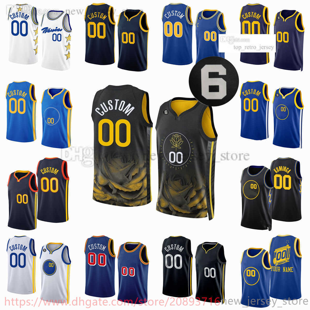 

Custom Printed 2022-23 New Season Basketball Jerseys 7 Patrick Baldwin Jersey 30 Stephen 11 Klay Curry Thompson 22 Andrew Draymond Wiggins Green James Wiseman 6 patch, Printed (any patch tell me on order)