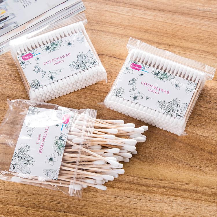 

Makeup Sponges 500pcs/Pack Double Head Cotton Swab Bamboo Buds Ear Cleaning Wood Sticks Swabs