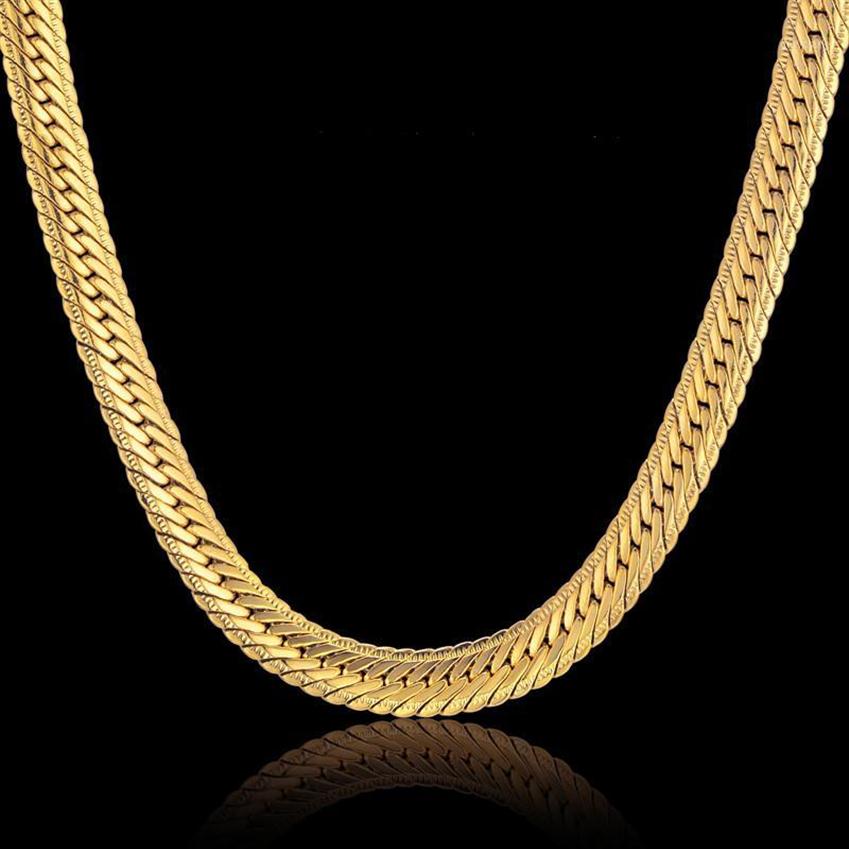 

whole Vintage Long Gold Chain For Men Hip Hop Chain Necklace 8MM Gold Color Thick Curb Necklaces Men's Jewelry Colar Collier1269P