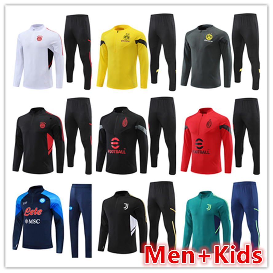 

22 23 soccer tracksuit chandal futbol mens and kids survetement foot jerseys kit 2022 2023 trainers football jersey tracksuits training jacket sets set