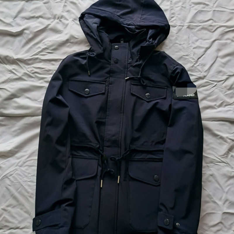 

Winter Tech Fleece mens hooded jacket burb designer jackets tb embroidery zipper cardigan coat men casual thickening nylon waterproof parka coats, Black