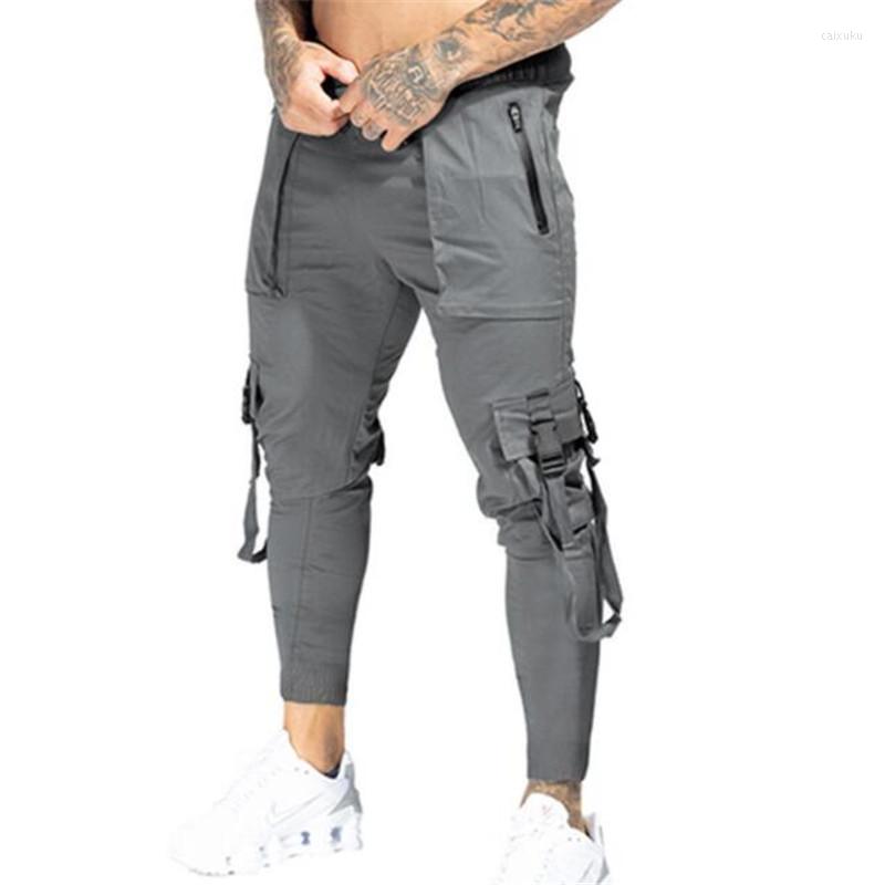 

Men's Pants Multi Pocket Function Loose Casual Trousers Men Overalls Male Trendy Techwear Men's Tactical Clothing, Brown