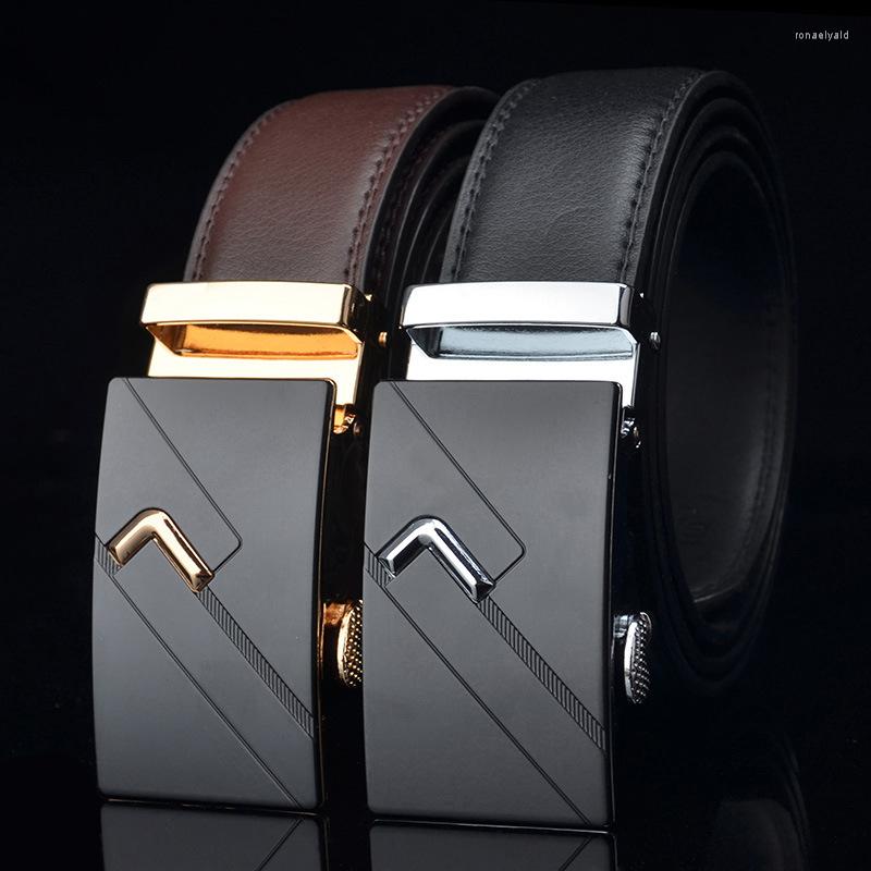 

Belts Men's Business Leather Belt Two-layer Cowhide Young And Middle-aged All-match Trendy, White