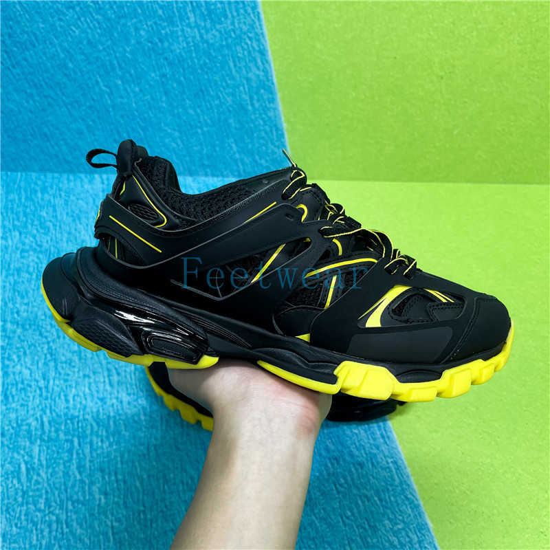 

Casual Shoes Trainers Sneakers Metallic Sivler Black White Ice Blue Yellow Grey Emerald Burgundy Platform 2021 Mens Triple S 3.0, 12 yellow