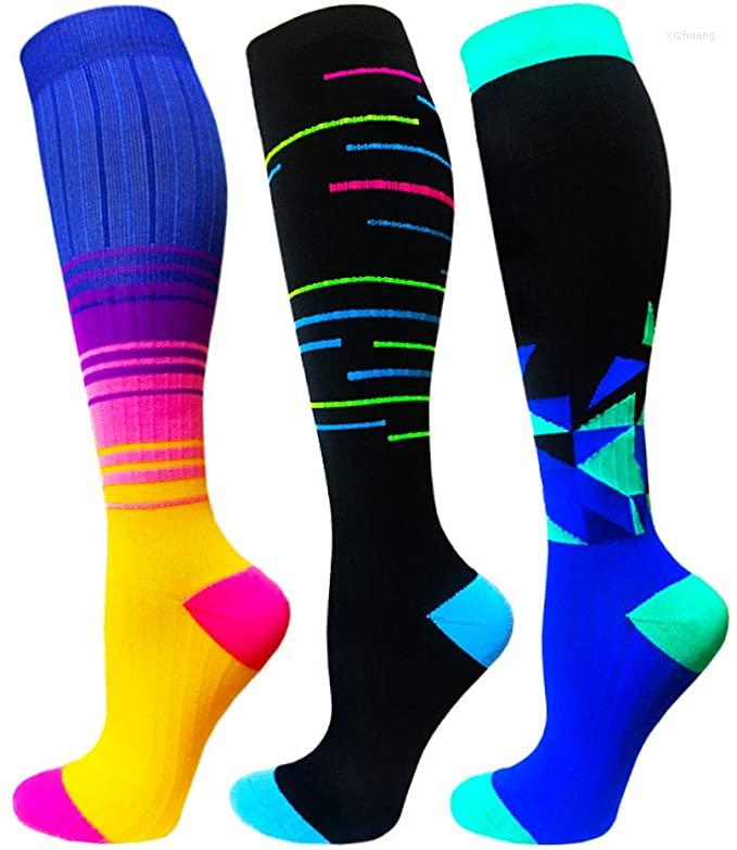

Men's Socks Compression Varicose Veins For Men & Women Running 20-30 Mmhg Graduated Flight Travels Fun Prints, Qys001-6