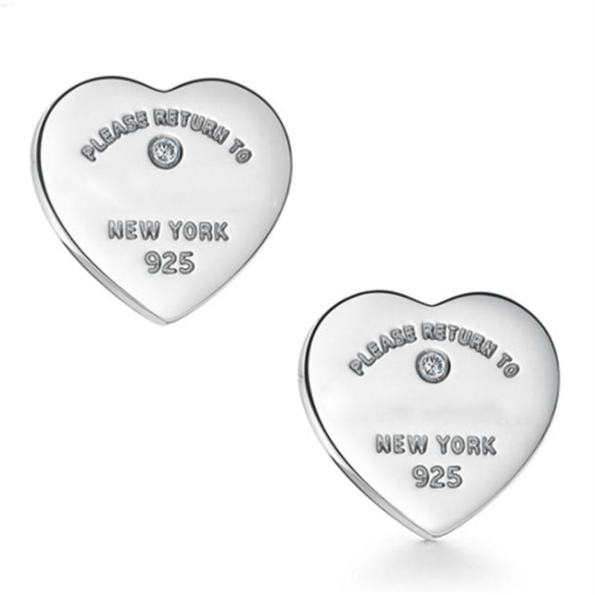 

Highly Quality Luxury Women Fashion Heart Love Stud Classic 925 silver hearts earrings Couple Gift stamp brand logo Designer Jewelry En274k