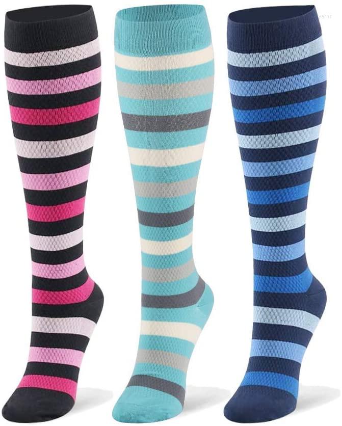 

Men's Socks 24 Styles Running Compression Colorful Stripe Dot Outdoor Long Pressure Stockings High Pregnancy Edema Recovery, Qys011-21