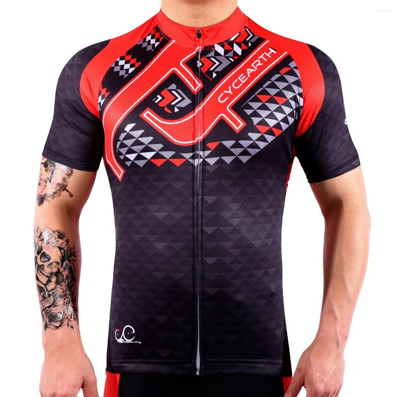 

Racing Jackets CYCEARTH Summer Jersey Men Clothing Sport Bike Tops Bicycle Short Sleeve Maillot Ropa Ciclismo