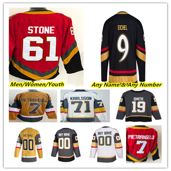 

Vegas Hockey Jerseys Mark Stone Chandler Stephenson Jack Eichel Nicolas Roy Alex Pietrangelo Jonathan Marchessault Phil Kessel William Karlsson Reilly Smith, Women grey