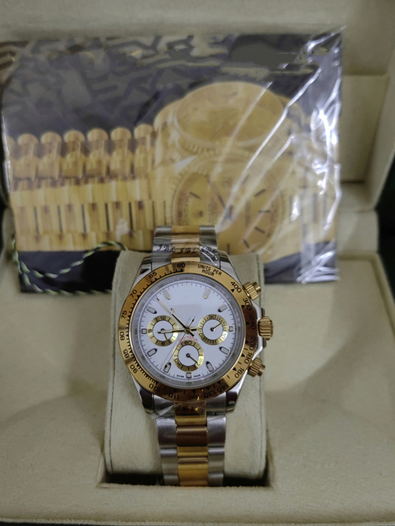 

With original box Watch 40mm 116503 116509 116523 Sapphire 18K Yellow Gold No Chronograph Mechanical Automatic Mens Watches 2023, Style 1 original box + watch