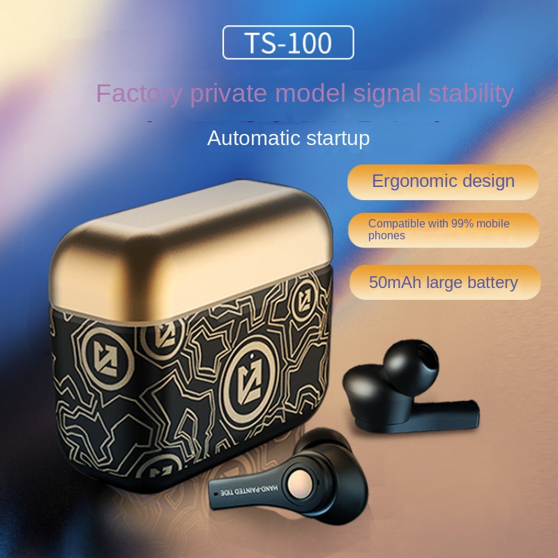 

YEZHOU TWS Wireless top quality earphone Sports Bluetooth Headset headphone noise cancel 5.0 Long Endurance Stereo Bass in-Ear Earplug