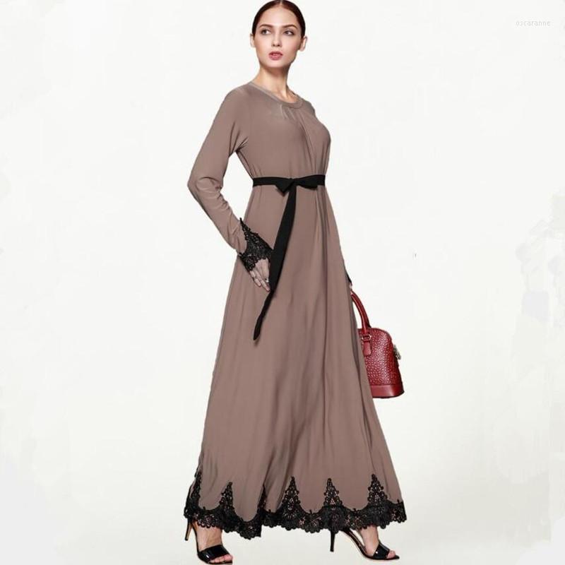 

Ethnic Clothing Islamic Long-sleeved Embroidery Muslim Middle Eastern Dress Dubai Turkish A650