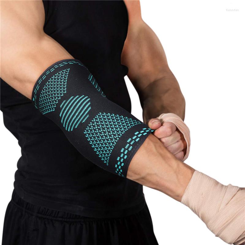 

Knee Pads 1Pcs Sport Breathable Elbow Nylon Elastic Brace Support Baskeball Volleyball Fitness Gym Protective Arm Sleeve, Green