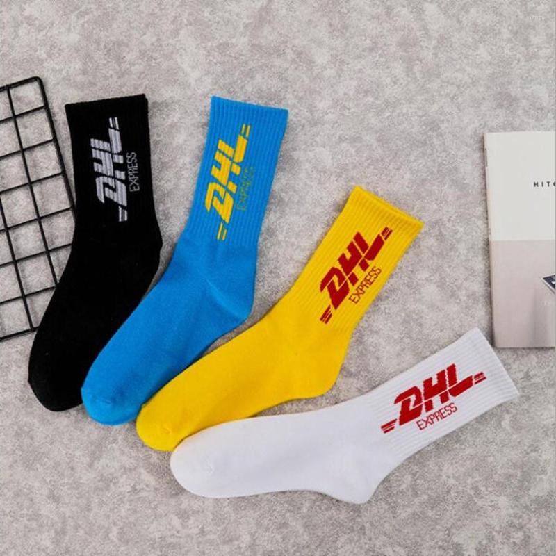 

Men's Socks Winter Female Male Tide Street Occident In The Tube College Wind Letters Cotton Skateboarsocks, Black