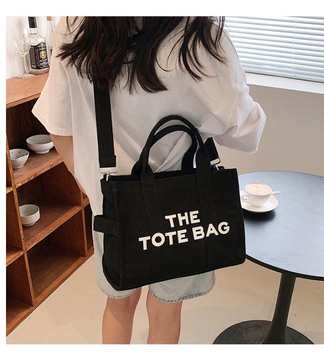 

marc women TOTE BAG letter canvas bag diagonal handbag hand shopping bag T005