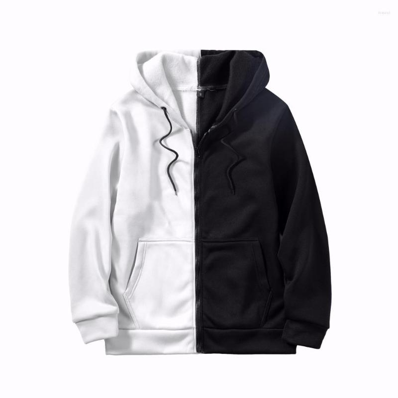 

Men' Hoodies Mens Sweatshirts Patchwork Casual Hooded Sweatshirt Men Cardigan Zipper Coat 2022 Male Solid Streetswear Red Black, El002ygrey