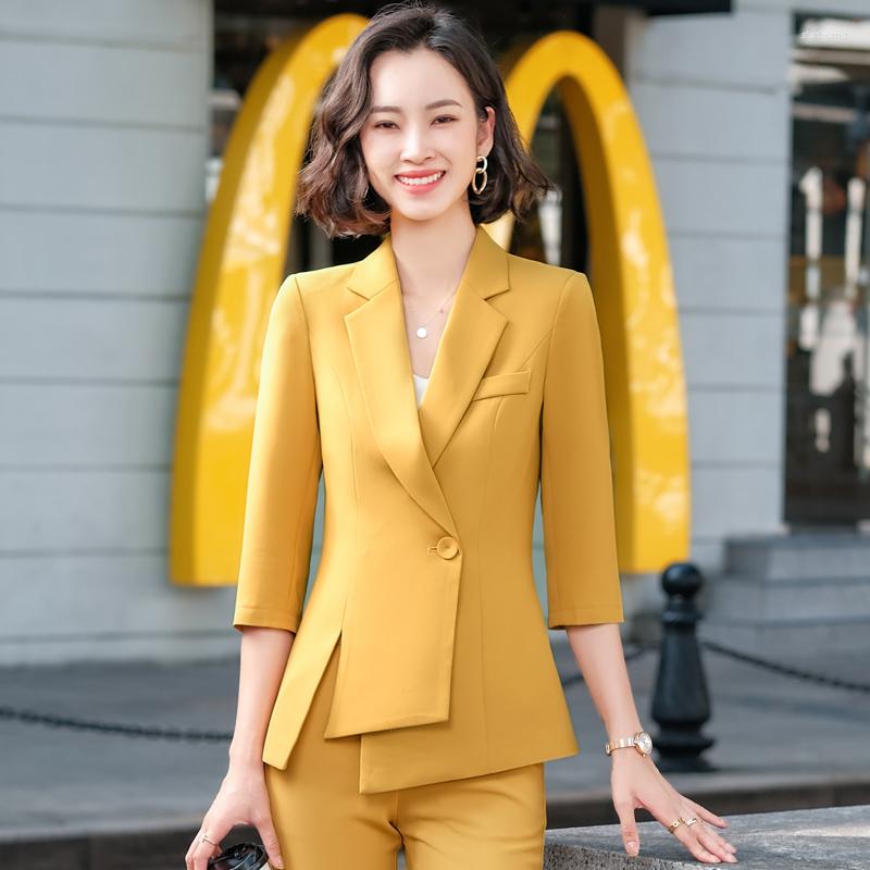 

Women' Suits Formal OL Styles Spring Summer Half Sleeve Blazers Jackets Coat For Women Ladies Office Blaser Outwear Female Tops Clothes, Green