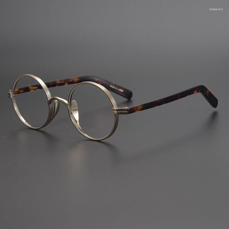 

Sunglasses Frames Japanese Handmade Titanium Men Glasses Frame Retro Round Optical Myopia Women Eyeglasses Lightweight Prescription