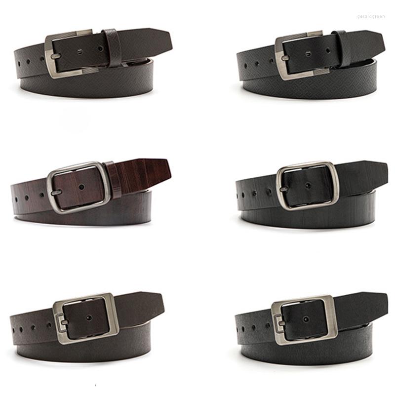

Belts Simple And Versatile Men Alloy Pin Buckle Belt High Quality Pu Leather Waistband Decorate Jeans Casual Harajuku Cummerbunds, Black