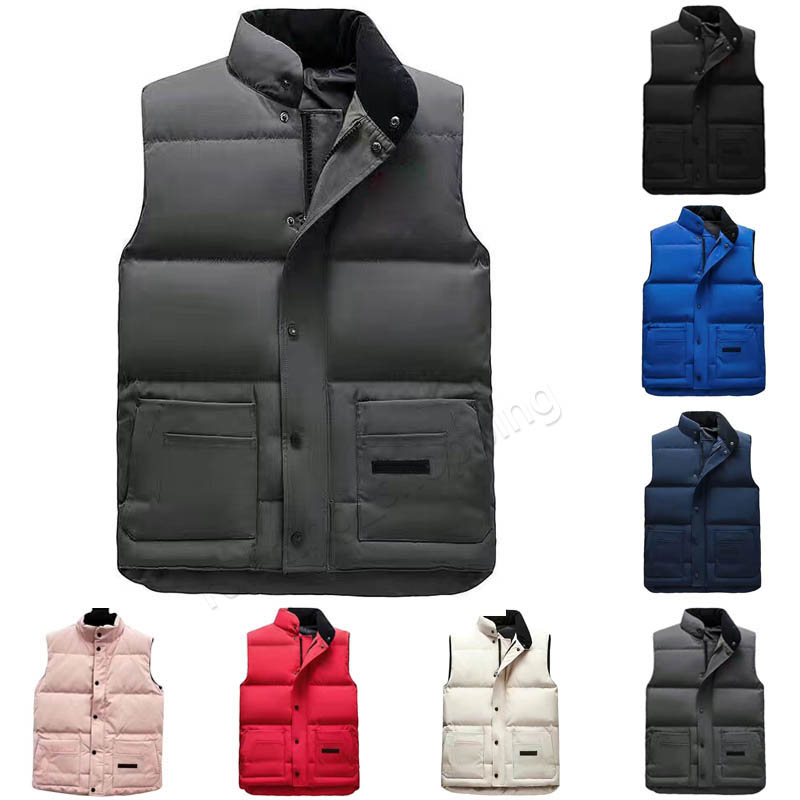 

Mens Vests Down Parkas Canadian Goode White logo Parka Jacket Men Coat Vest Winter Windbreaker Black Thick Warm Hooded Wolf Fur Hoodie Collar White Duck, Color 1