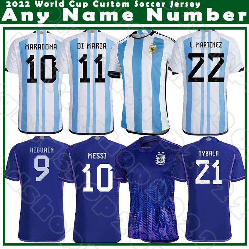 

2022 World Cup Argentina Soccer Jerseys MESSIS MAC ALLISTER DYBALA DI MARIA MARTINEZ DE PAUL MARADONA child kids kit Men women football shirt, Men jesey(agenting)
